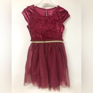 Big Girls Short Sleeve Tulle Church Easter Party Wedding Flower Girl Dress